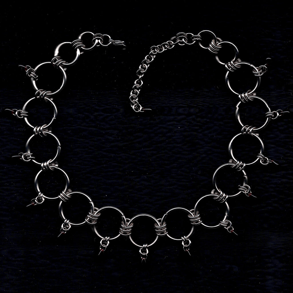 O-ring Blood-droplet Chainmail Choker.
