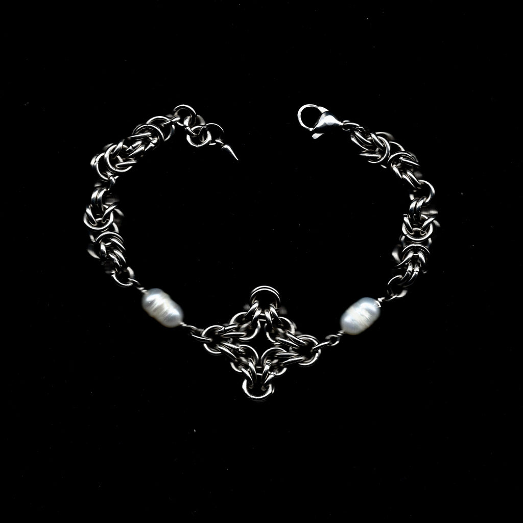 Pearl Chainmail Bracelet. MADE-TO-ORDER.