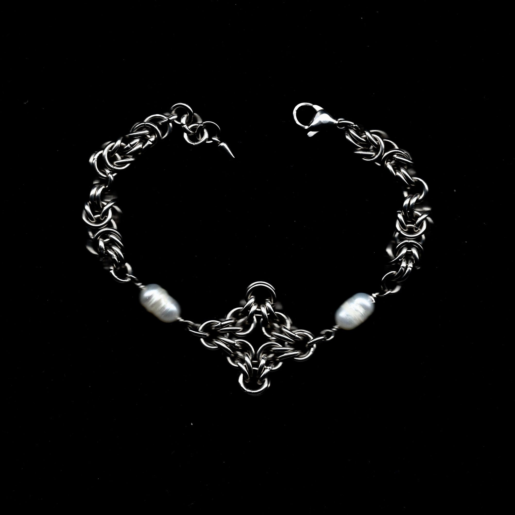 Pearl Chainmail Bracelet. MADE-TO-ORDER.