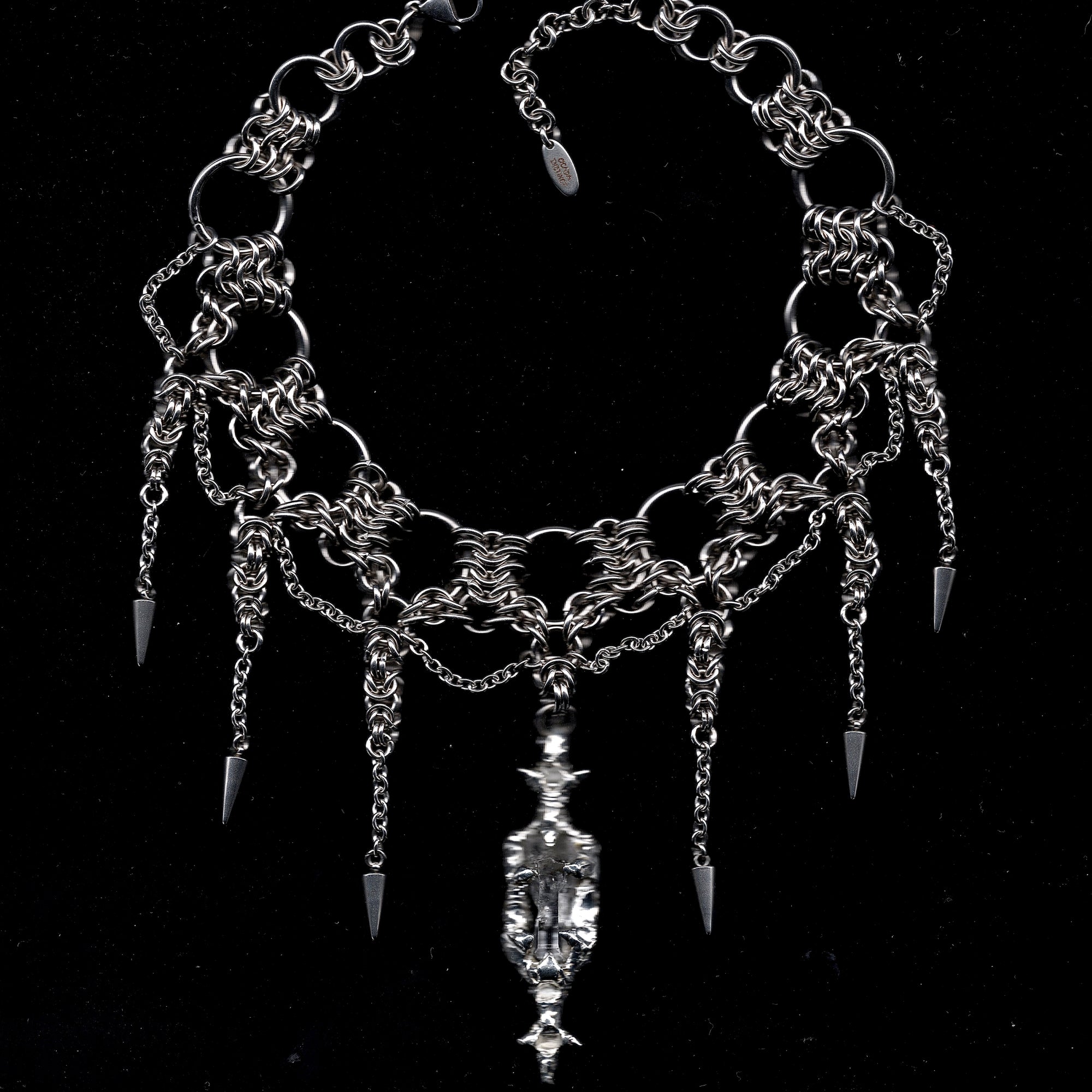 Oblivion. Herkimer Diamond and Chainmail Choker.