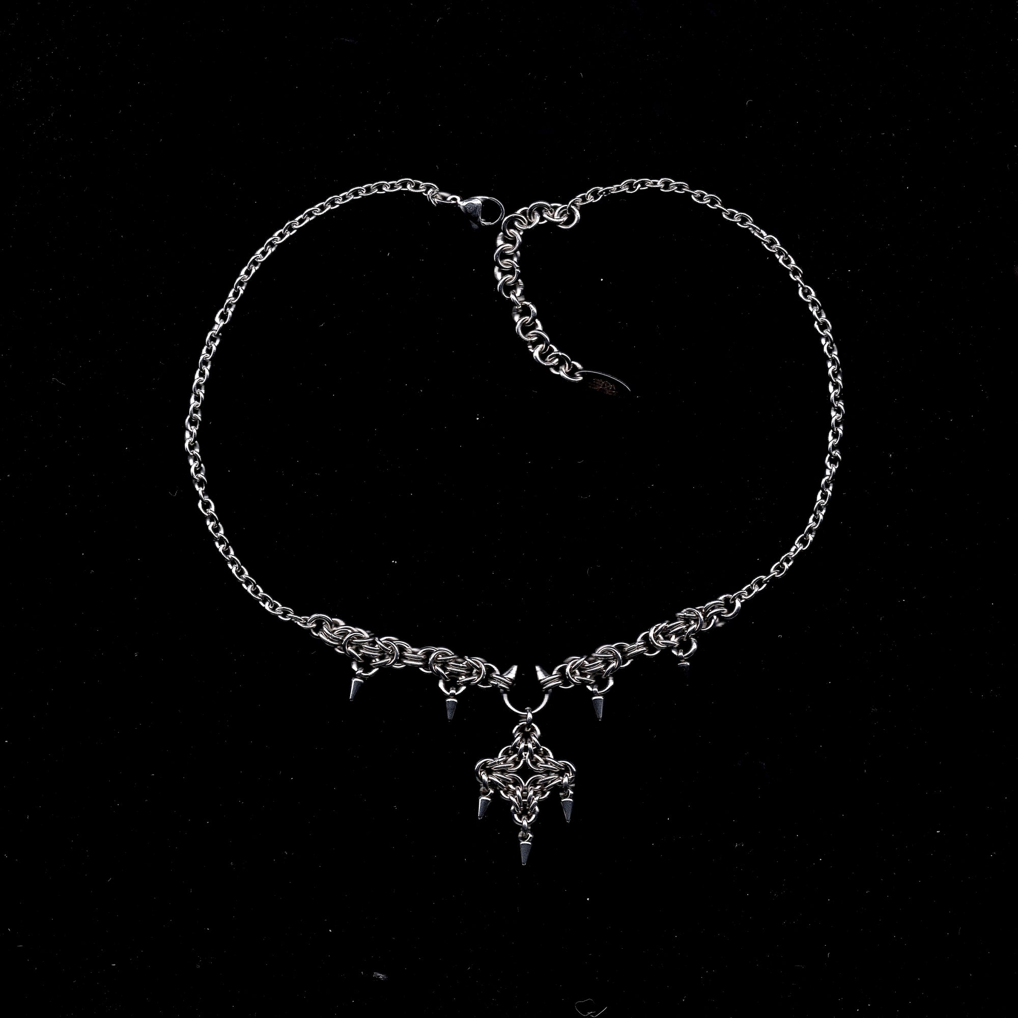 Dainty Spike Chainmail Necklace. MADE-TO-ORDER.