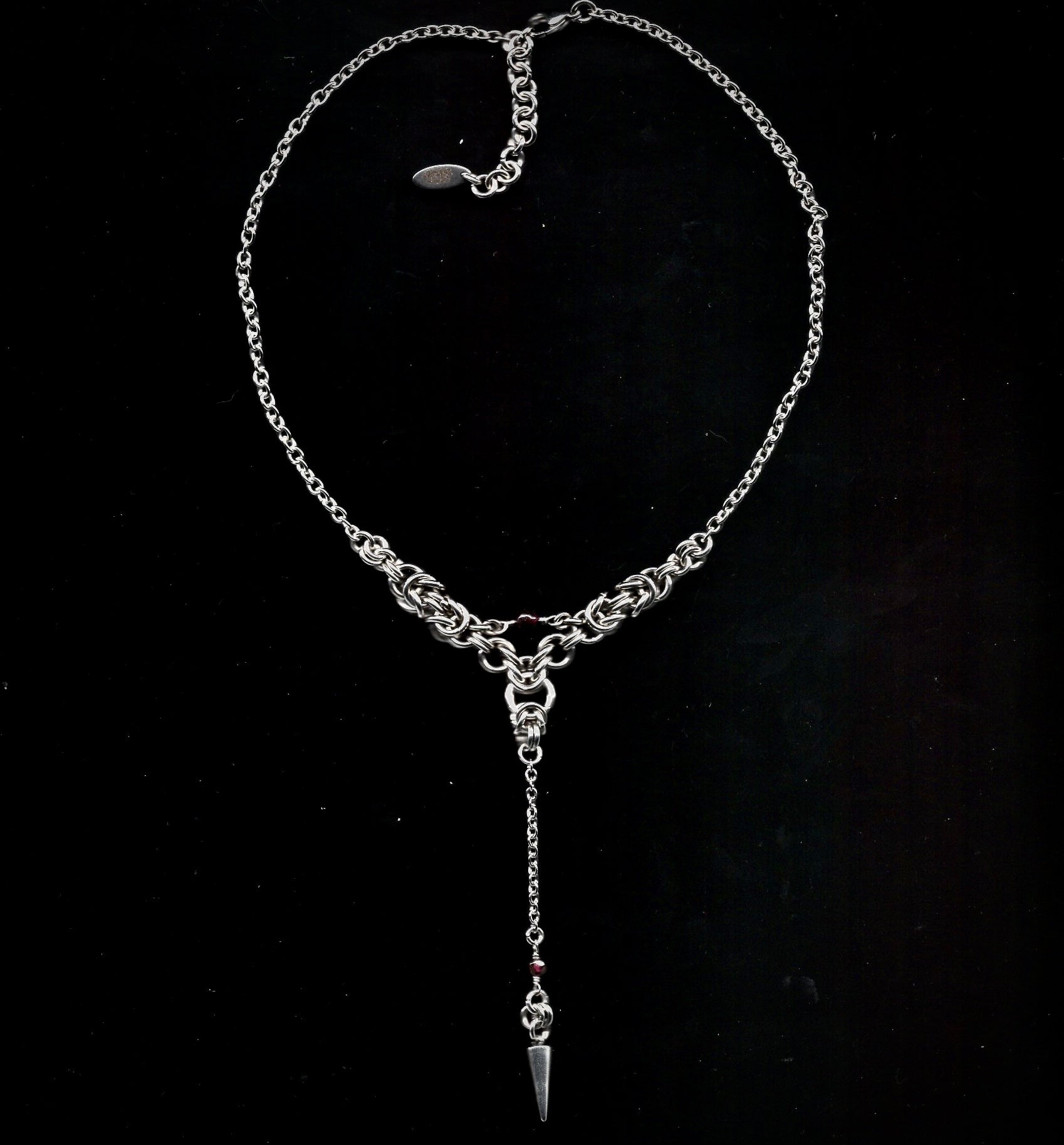 Dainty Garnet drop necklace. MADE-TO-ORDER