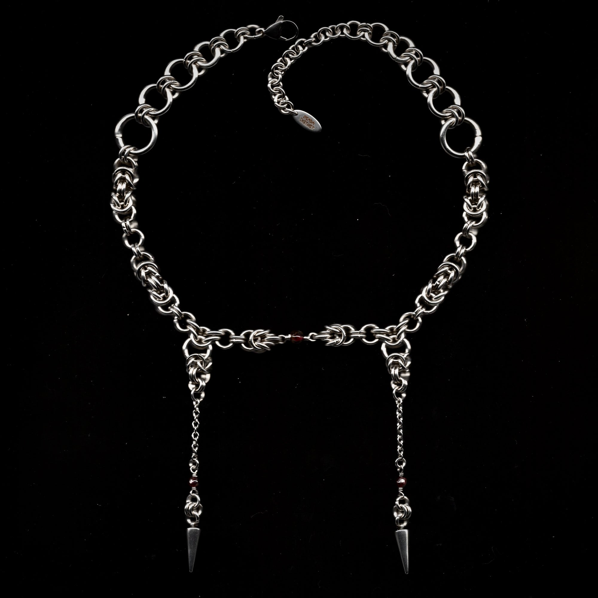 Garnet Fangs Chainmail Choker. MADE-TO-ORDER