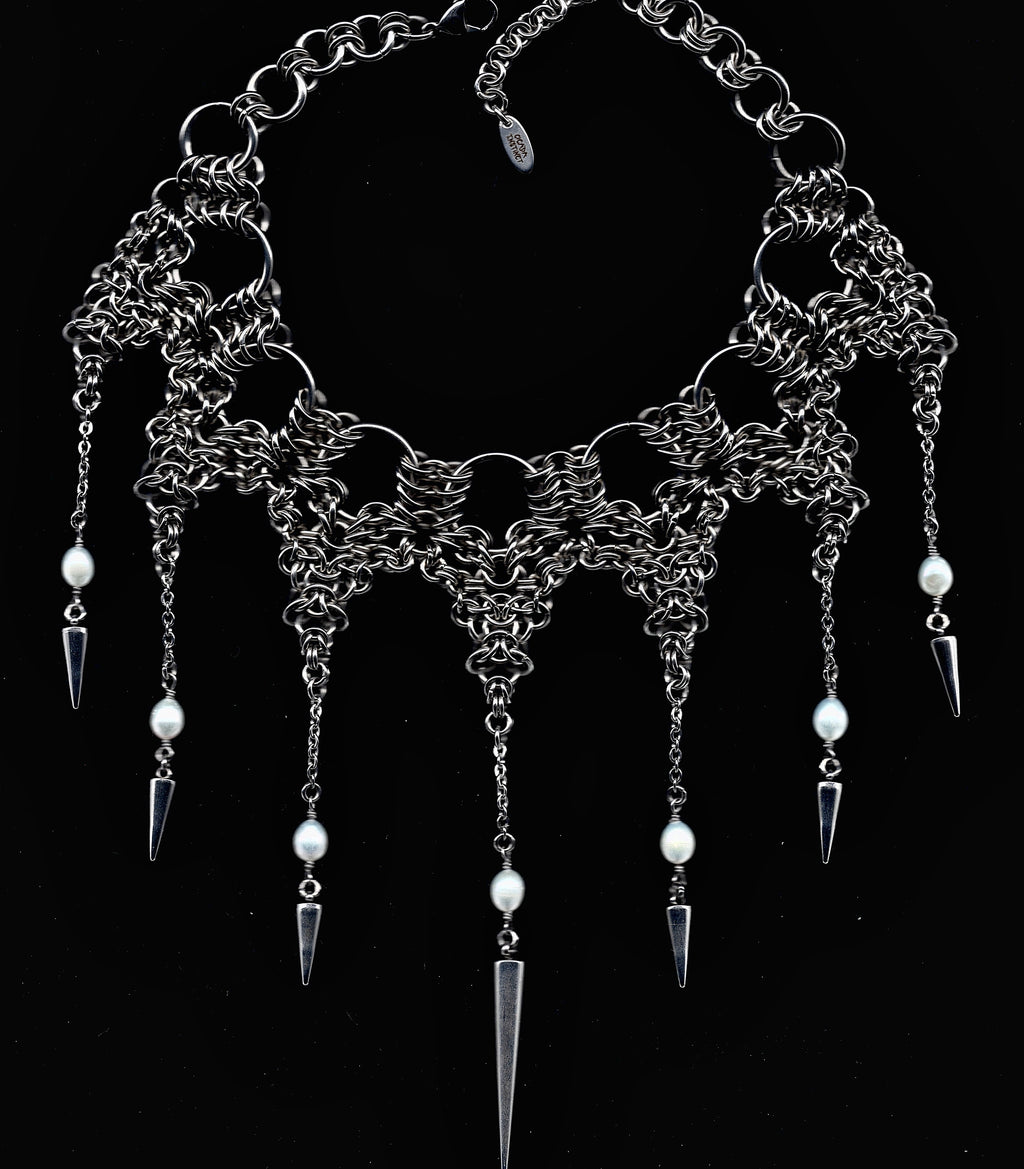 'Leila' Pearl Cathedral Choker.