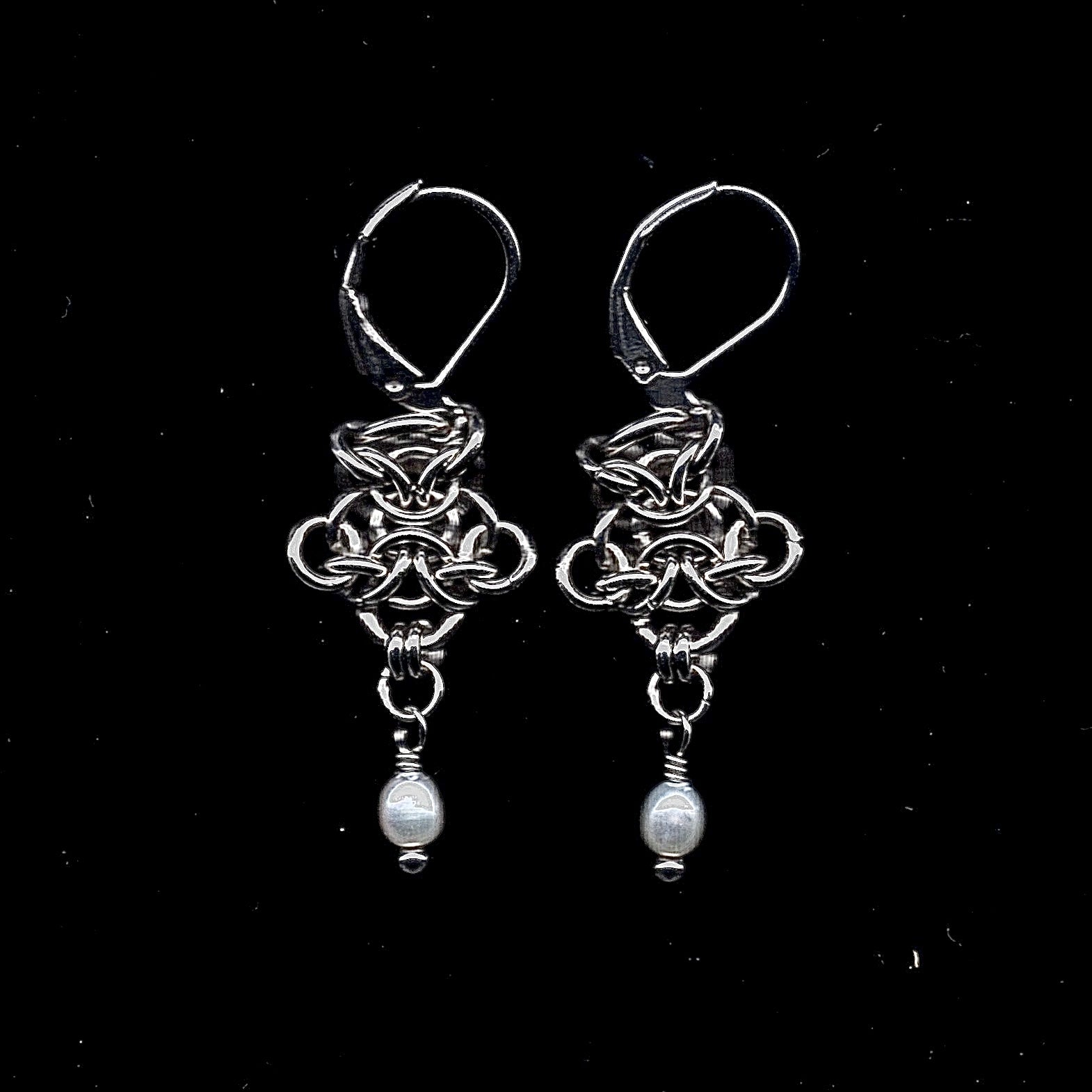 'Leila' Dainty Pearl Earrings.